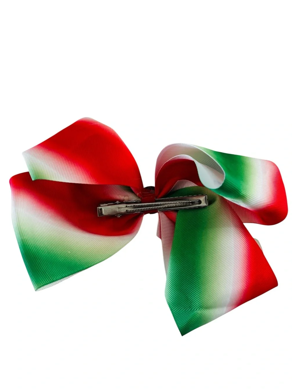 3 Large Like New Jojo Siwa Hair Bows-Pink Star, Holiday Green-Red Ombre & Navy